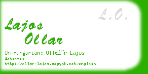 lajos ollar business card